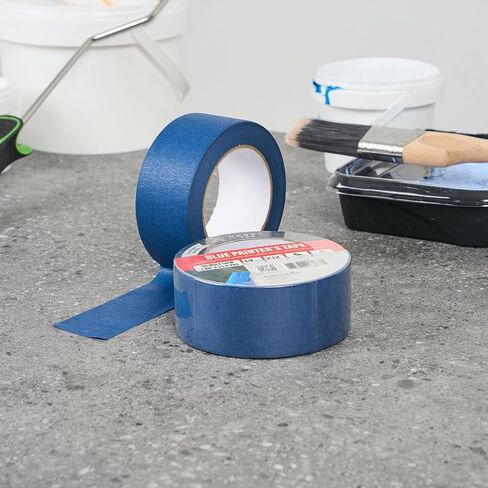 Restaurantware Painter Tape 2 Inch x 54 Yards 1 Roll Multi-Surface Blue Masking Tape Sticks for Upto 6 Days, Hand Tearable Without Leaving Residue Rubber Adhesion for Indoor Painting Use in Saudi Arabia