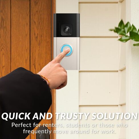 12 قطعة شريط مزدوج الجوانب لشريط تثبيت Ring Video Doorbell (الجيل الثاني) - شريط مزدوج الجوانب مقطوع مسبقًا | لا حفر ولا براغي | لاصق قوي للغاية للخشب والطوب والمعادن والجدران المطلية in Kuwait