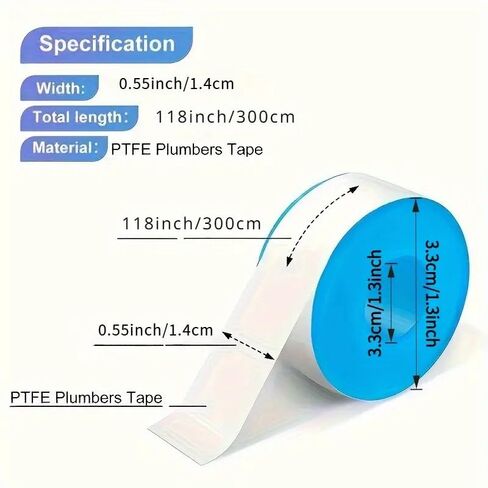 Thread Seal Tapes for Plumbers, Sealant Tape for Leak Water Pipe Thread(1/2-118inch-10Roll) in Saudi Arabia