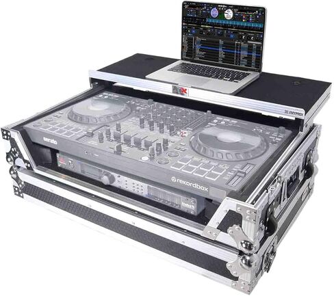ProX XS-DDJFLX10WLT Flight Style Road Case for Pioneer DDJ-FLX10 DJ Controller| Environment-Friendly | Honeycomb Digital Surface | Heavy-Duty Protection Silver Hardware| Black color/Black Finish in Kuwait