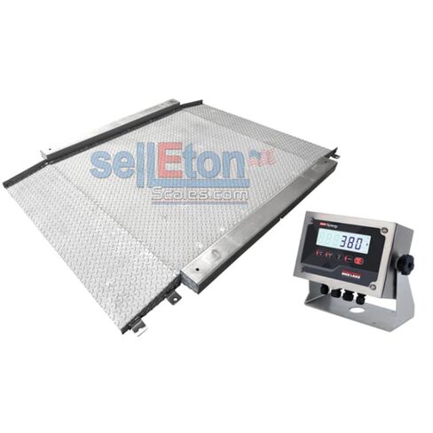 SellEton SL-917-SS-R ميزان طبلة من الفولاذ المقاوم للصدأ الفاخر، ذو مظهر منخفض جدًا بحجم 4 × 4 بوصة (48 بوصة × 48 بوصة) | 5000 رطل × 1 رطل in Saudi Arabia