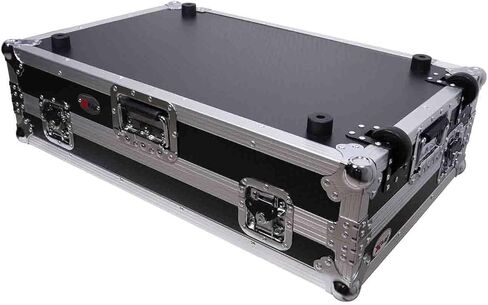 ProX XS-DDJFLX10WLT Flight Style Road Case for Pioneer DDJ-FLX10 DJ Controller| Environment-Friendly | Honeycomb Digital Surface | Heavy-Duty Protection Silver Hardware| Black color/Black Finish in Kuwait