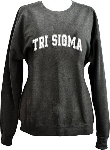 متجر نادي نسائي Tri Sigma Sweatshirt - Sweece Crewneck Sweatshirt ، مع تصميم الحروف اليونانية اسكواش in Saudi Arabia