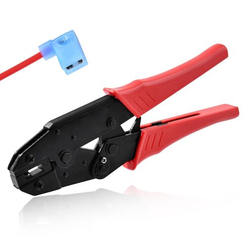111PCS Right Angle Spade Connector Assortment Kit (22-18 16-14 12-10AWG) with Flag Terminal Crimper, Electrical Nylon Insulated Flag Spade Terminals Female Quick Disconnects Wire Connector in Kuwait