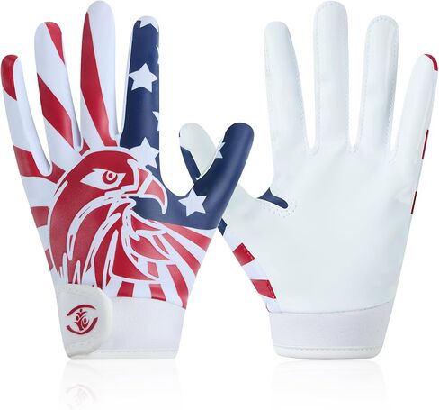 Youth Football Gloves, Children's Silicone Grips, Sports Receiver Gloves with Super Strong Capabilities, Enhancing The Gaming Experience, Training Beginners in Kuwait