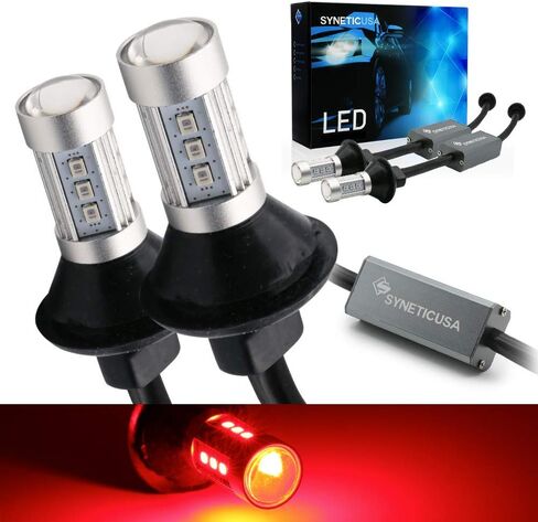 Syneticusa 7443 Error Free Canbus Ready Yellow/Amber LED Front/Rear Turn Signal Light Bulbs DRL Parking Lamp No Hyper Flash All in One in Kuwait