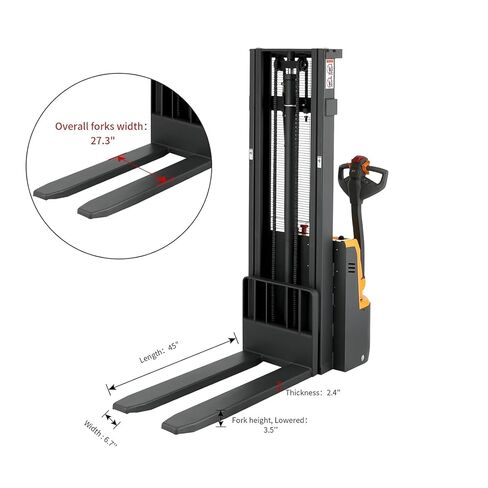 APOLLOLIFT مصعد كهربائي مكدس البليت رافعة شوكية مستودع رافع المواد أرجل ثابتة سعة 3300 رطل 98 بوصة كحد أقصى ارتفاع الرفع in Saudi Arabia