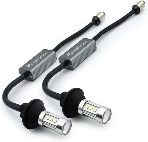 Syneticusa 7443 Error Free Canbus Ready Yellow/Amber LED Front/Rear Turn Signal Light Bulbs DRL Parking Lamp No Hyper Flash All in One in Kuwait