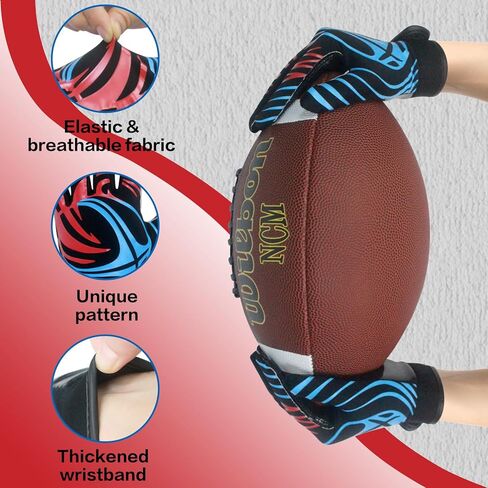 Whirlwind Youth Football Gloves,Flexible Fit Comfort,Impact Protection Wrist Support,Breathable Mesh for Teen Boys and Girls Sports,Gift for Christmas,Birthday in Saudi Arabia