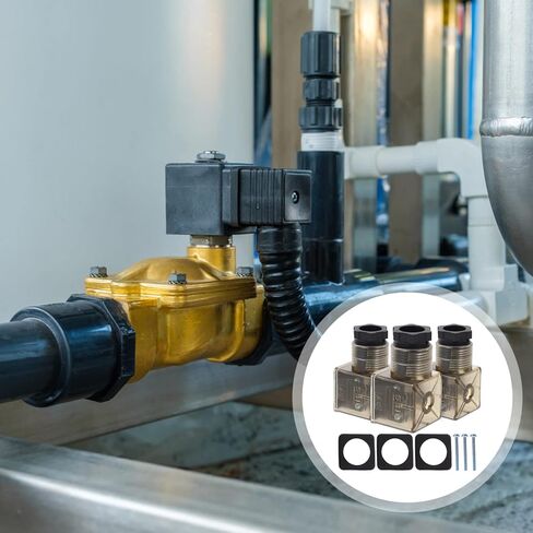 3pcs 43650a junction box solenoid accessories din 43650 connector hydraulic solenoid plug valves connector black case The electromagnetic valve rubber sb201 indicator in Saudi Arabia