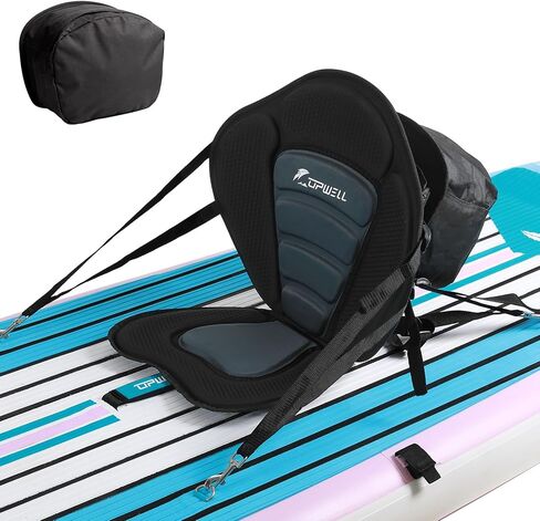 UPWELL Kayak Seat, Paddle Board Seat with Back Support for Kayak, Canoe, Sup Kayak Accessories, Black in Kuwait