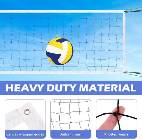 Professional Volleyball Net Outdoor,31.17x3.28ft Net, Canvas Edge Fitness Playground Volleyball Net in Kuwait