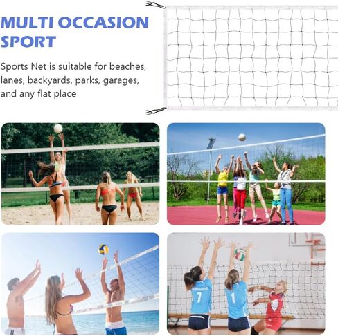 Professional Volleyball Net Outdoor,31.17x3.28ft Net, Canvas Edge Fitness Playground Volleyball Net in Kuwait