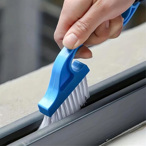 1pcs Hand-held Groove Gap Cleaning Tools Door Window Track Kitchen Cleaning Brushes (Blue) in Saudi Arabia