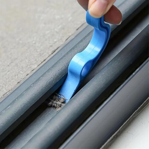 1pcs Hand-held Groove Gap Cleaning Tools Door Window Track Kitchen Cleaning Brushes (Blue) in Saudi Arabia