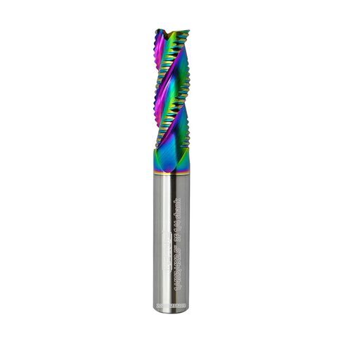 Tools Tools Roughing End Mill, DLC Diamond-Like Coating Carbide Milling Cutter for Aluminum, Copper, Magnesium Alloys, Composite Materials, 3 Flute, 1/4" Shank（1 Piece, 1/4"-2.5" L） in Kuwait