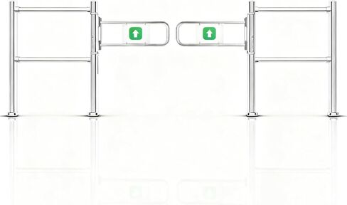 Single Swing Security Gate with Railing Durable Pedestrian Entrance Door for Supermarkets Warehouses(1.4m*1m) in Kuwait