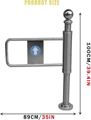 Automatic Swing Gate for Supermarkets Stainless Steel Self-Closing Pedestrian Door One-Way Safety Entrance Gate in Kuwait