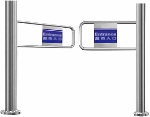 Swing Gate One-Way Door Entrance and Exit Device Double Doors Only Be Pushed in Doors for Store/Library(120cm) in Kuwait