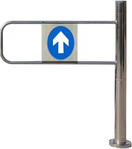 Universal Stainless Steel Safety Swing Gate Adjustable One-Way Revolving Barrier for Supermarket Entrances(Left,80cm) in Kuwait