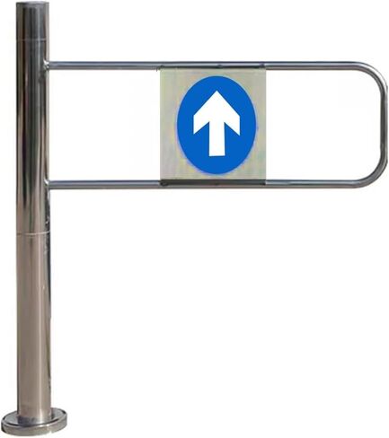 Universal Stainless Steel Safety Swing Gate Adjustable One-Way Revolving Barrier for Supermarket Entrances(Left,80cm) in Saudi Arabia