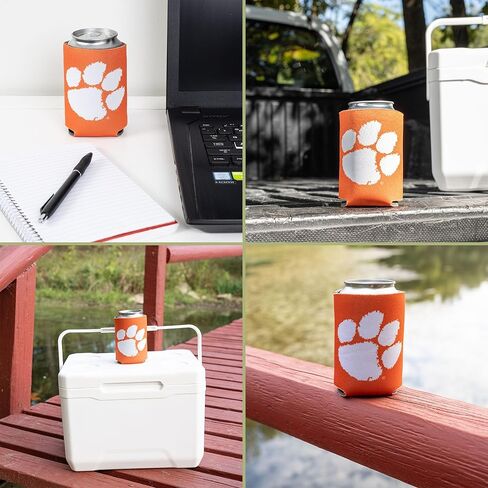 Desert Cactus Clemson University Can Insulator Tigers Beverage Cooler 1 Pack Foam 12oz Can Holder Single Sided (Design A) in Saudi Arabia