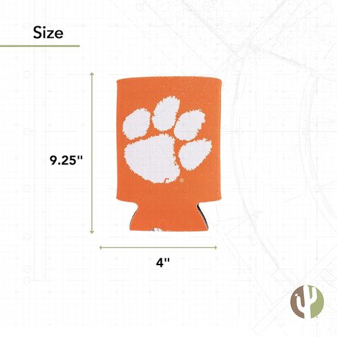 Desert Cactus Clemson University Can Insulator Tigers Beverage Cooler 1 Pack Foam 12oz Can Holder Single Sided (Design A) in Saudi Arabia