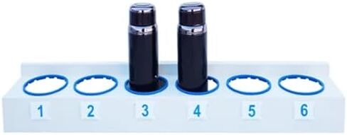 Wall-Mounted Rectangular Water Bottle Holder, Cup Rack for 5-12 Bottles, Ideal for Educational Institutions, Warehouses, Cinemas & Conference Rooms, 80cm Long (Holds 6) in Saudi Arabia