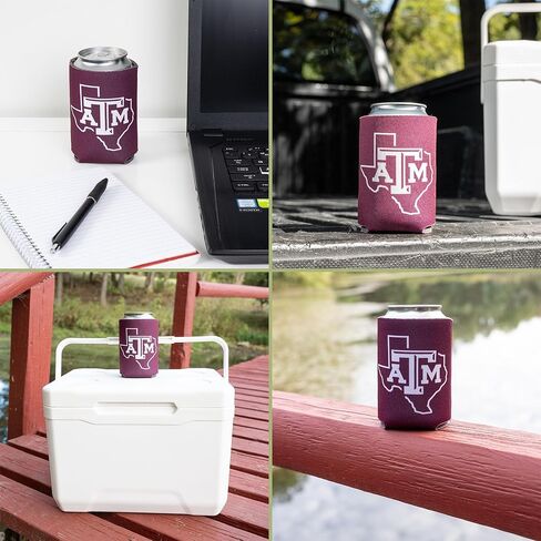 Desert Cactus Texas A&M University Can Insulator Aggies TAMU Beverage Cooler 1 Pack Foam 12oz Can Holder Single Sided (Design A) in Saudi Arabia