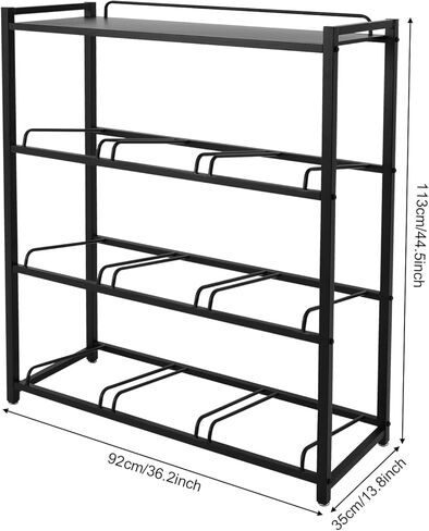 4-Tier Water Bottle Rack Holder, 9-Jug Storage Organizer with Leak-Proof & Anti-Roll Design, Heavy-Duty Steel Stand for Office, Home, Kitchen in Saudi Arabia