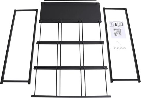 4-Tier Water Bottle Rack Holder, 9-Jug Storage Organizer with Leak-Proof & Anti-Roll Design, Heavy-Duty Steel Stand for Office, Home, Kitchen in Saudi Arabia