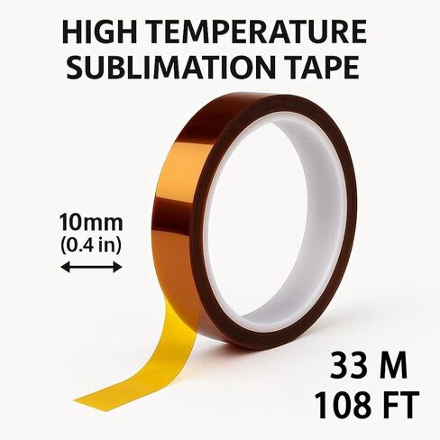 11 PCS Heat Tape for Sublimation, 10mm x 33m (108ft) High Temperature Heat Resistant Transfer Tape for Heat Press, Electronics, Soldering, No Residue in Saudi Arabia