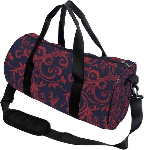 Ornate Vintage Foliage Stain-Resistant Gym Bag With Shoe Compartment Oxford Tote Bags Adjustable Shoulder Strap, Convertible Carry Backpack Cute Carry On Bag For Work Gym Backpack For Men in Kuwait