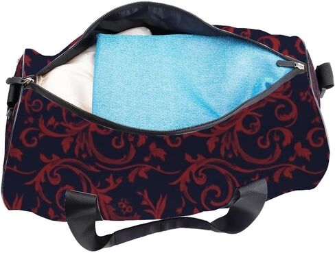 Ornate Vintage Foliage Stain-Resistant Gym Bag With Shoe Compartment Oxford Tote Bags Adjustable Shoulder Strap, Convertible Carry Backpack Cute Carry On Bag For Work Gym Backpack For Men in Kuwait