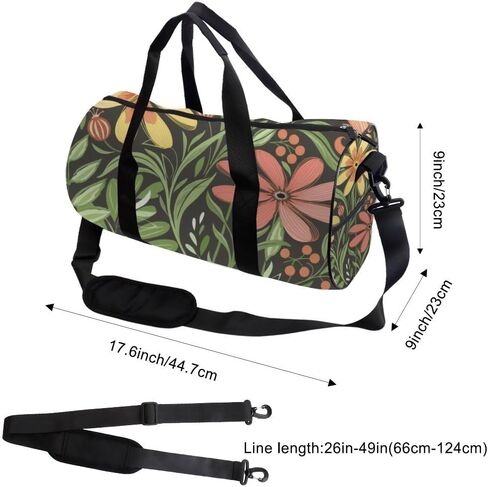 Dark Green Foliage Easy Clean Womens Bag Oxford Tote Bags Adjustable Shoulder Strap, Convertible Carry Backpack Retro Gym Bag For Pilates Hiking Gym Stuff For Men in Kuwait