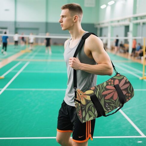 Dark Green Foliage Easy Clean Womens Bag Oxford Tote Bags Adjustable Shoulder Strap, Convertible Carry Backpack Retro Gym Bag For Pilates Hiking Gym Stuff For Men in Kuwait