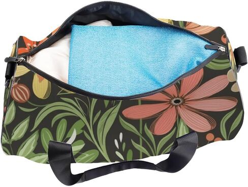 Dark Green Foliage Easy Clean Womens Bag Oxford Tote Bags Adjustable Shoulder Strap, Convertible Carry Backpack Retro Gym Bag For Pilates Hiking Gym Stuff For Men in Kuwait