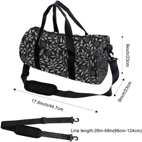 Delicate Vine Foldable Mens Gym Bag Oxford Tote Bags Adjustable Shoulder Strap, Convertible Carry Backpack Duffle Bag Cute For Weekend Beach Gym Must Haves For Woman in Kuwait