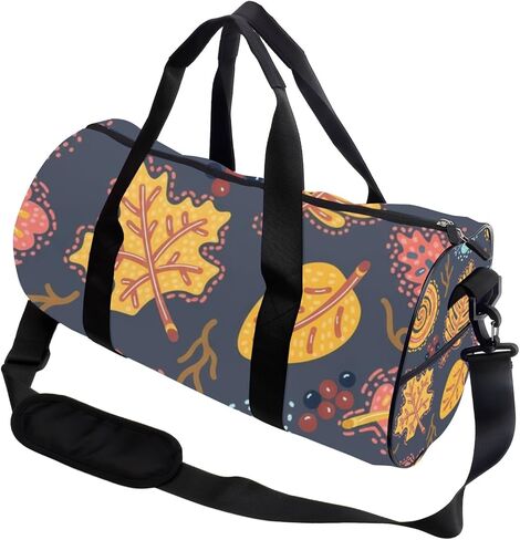 Autumn Leaf Berry Packable Workout Bag For Men Women Oxford Tote Bags Adjustable Shoulder Strap, Convertible Carry Backpack Girly Duffle Bag For Work Travel Gym Backpack With Shoe Compartment in Kuwait