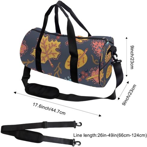 Autumn Leaf Berry Packable Workout Bag For Men Women Oxford Tote Bags Adjustable Shoulder Strap, Convertible Carry Backpack Girly Duffle Bag For Work Travel Gym Backpack With Shoe Compartment in Kuwait