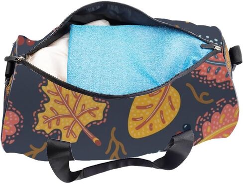 Autumn Leaf Berry Packable Workout Bag For Men Women Oxford Tote Bags Adjustable Shoulder Strap, Convertible Carry Backpack Girly Duffle Bag For Work Travel Gym Backpack With Shoe Compartment in Kuwait