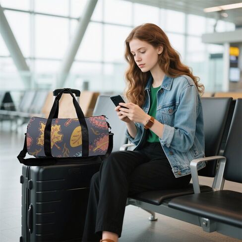 Autumn Leaf Berry Packable Workout Bag For Men Women Oxford Tote Bags Adjustable Shoulder Strap, Convertible Carry Backpack Girly Duffle Bag For Work Travel Gym Backpack With Shoe Compartment in Kuwait