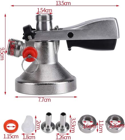 CHICIRIS G Type Keg Coupler, Stainless Steel Beer Dispenser w Air Valve, for Bar Hotel Restaurant Draft Beer Machine in Saudi Arabia