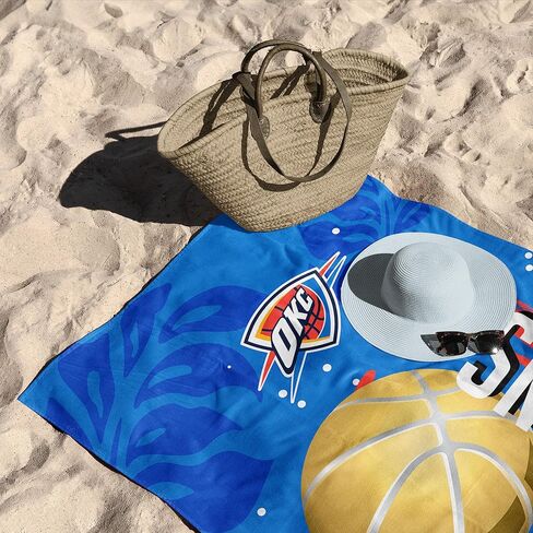 Northwest Oklahoma City Thunder 2025 NBA Champions Blackboard Beach Towel, Official 30" x 60" Printed Cotton Towel, Soft & Absorbent NBA Finals Fan Gear for Pool, Beach, or Game Day in Saudi Arabia