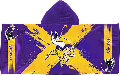 منشفة من الألياف الدقيقة بغطاء للرأس للشباب من Northwest Minnesota Vikings NFL Cross Out مقاس 22 × 51 بوصة in Saudi Arabia