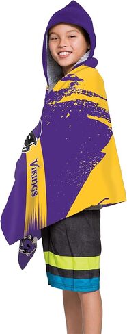 منشفة من الألياف الدقيقة بغطاء للرأس للشباب من Northwest Minnesota Vikings NFL Cross Out مقاس 22 × 51 بوصة in Saudi Arabia