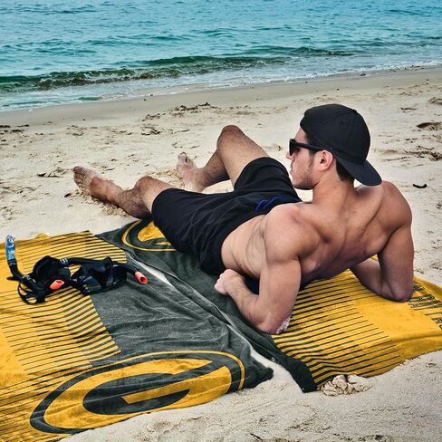 Northwest Green Bay Packers NFL Progression Jacquard Beach Towel 36 x 72 Inches in Saudi Arabia