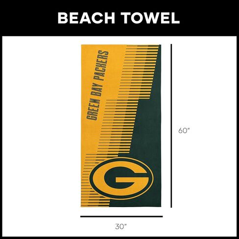 Northwest Green Bay Packers NFL Progression Jacquard Beach Towel 36 x 72 Inches in Saudi Arabia