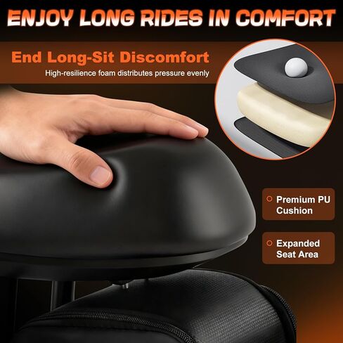 Electric Scooter Seat Compatible with Segway Ninebot F20 F25 F30 F40 Seat Attachment for Adult with 10L Large Storage Bag, Cup Holder, PU Cushion in Kuwait