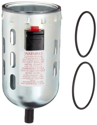 Dixon GRP-95-935 Plastic/Metal Bowl Guard with Flex Tip Drain, For Wilkerson Series F26 and M26 Filters in Saudi Arabia
